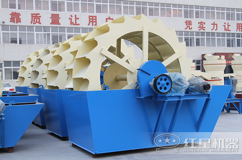 輪斗式洗砂機款型多樣，單輪、雙輪、三輪這都有