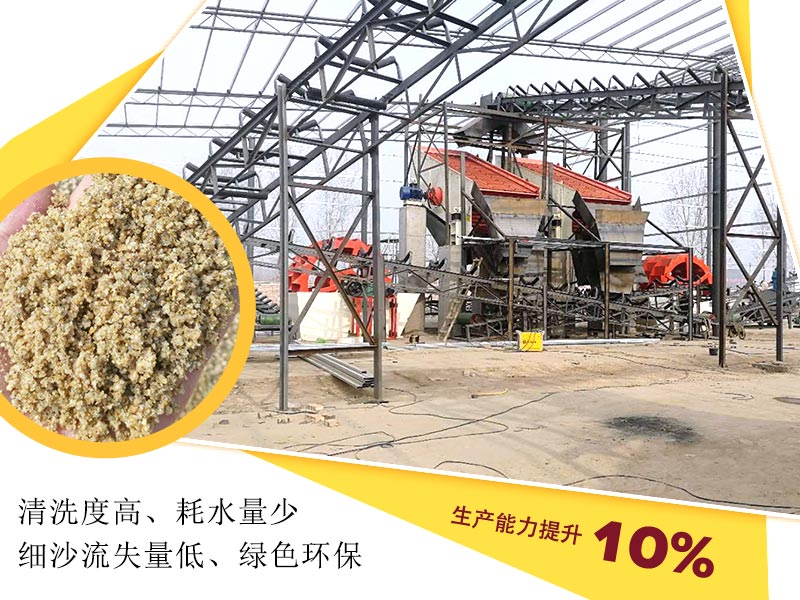 洗沙機設(shè)備節(jié)能環(huán)保，生產(chǎn)能力提升10%