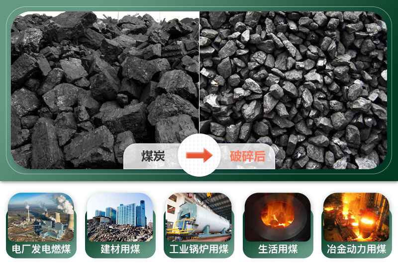 碎煤前后對比圖